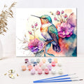 Schilderen op nummers voor volwassenen Kolibrie Dier Beginners Handgeschilderde Schildersets voor Volwassenen Schilderen op Nummers Vogels Dieren Knutselset 40 x 50 cm (zonder