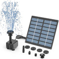 Fontein-fontein zonne energie-vijverpomp zonne energie-Verbeterde doe-het-zelf fonteinset met 6 sproeiers, 9,8 voet netsnoer voor vogel-outdoor zonne-waterpomp-11CM