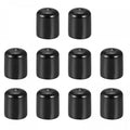 Pack van 10 Rubber Eindkappen 20 mm Zwart - Bescherming voor Schroeven en Buizen