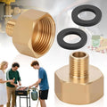 Messing Lpg-Adapter Verloopstukken 1/4 naar 3/8 - Set van 2 - Gas- en Campingfornuis Accessoires met Rubberen Afdichtingen
