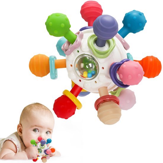 Baby Montessori Sensorisch Speelgoed voor 0-6 6-12 Maanden, Baby Bijtring Speelgoed voor Baby's 0 3 6 9 12 18 Maanden, Pasgeboren Baby Leerontwikkelingsspeelgoed Cadeaus voor 1-2 Jaar Oude Jongens Meisjes