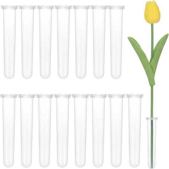 Reageerbuisjes voor bloemen 15 stuks - Vaas - Kunststof - Bloemstukken - Decoratie
