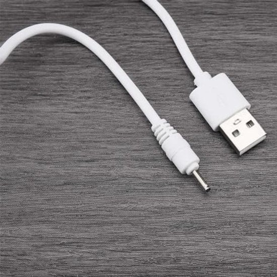 2 stuks USB DC Oplaadkabel Compatibel met Huion P80/GT-P80/PF150/Q11K V1/UGEE M708/2150 Tekentablet Pen DC 2mm Apparaat Oplaadkabel Wit 1M