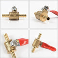 6mm Messing Kogelkraan Afsluitklep Prikkeldraad Slang Pijp Joiner Kraan Connector Adapter voor Water Gas Olie (Pack van 1)