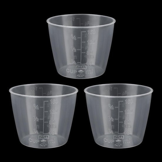 3 stuks rijstmaatbekers, 160 ml rijstkokerbeker, maatbeker voor het wassen, plastic transparante rijstbeker, vervanging voor droge en vloeibare ingrediënten in de keuken, maatbeker