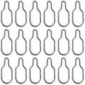 50Pcs Vissersaas Clips Eenvoudige Clip Links Snelle Verandering Ketting Clip Vissen Voeder Clip Voor PVA Zak Karper Vissen 17.2x7.5mm Zwart