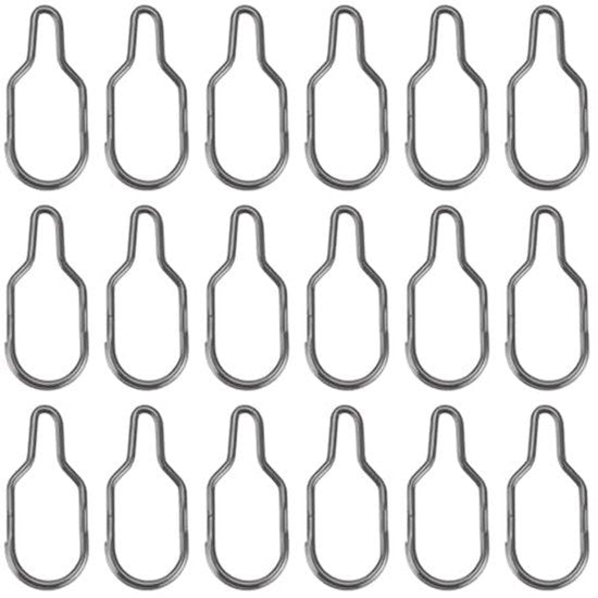50Pcs Vissersaas Clips Eenvoudige Clip Links Snelle Verandering Ketting Clip Vissen Voeder Clip Voor PVA Zak Karper Vissen 17.2x7.5mm Zwart