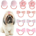 Set van 10 roze haarstrikken voor kleine honden, zachte en comfortabele haaraccessoires voor een verzorgde en stijlvolle look