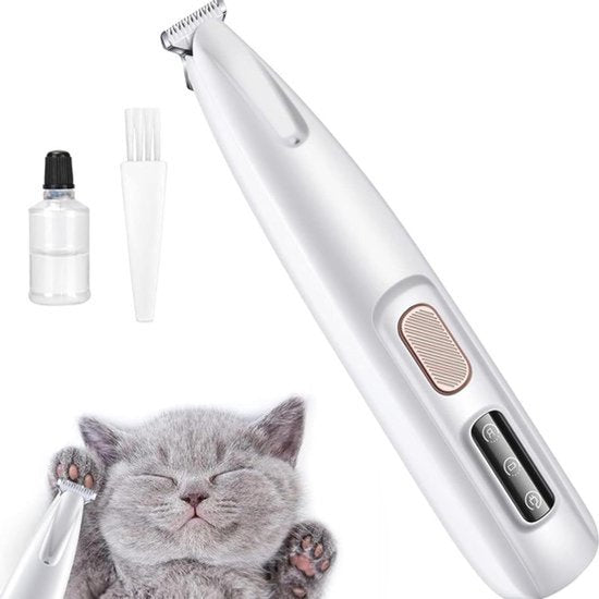 Stille hondentondeuse - draadloze tondeuse voor huisdieren met LED-licht - hond kat trimmer met LED-display - waterdicht oplaadbaar scheerapparaat Hondentondeuse dikke vacht