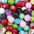 - 100 stuks Glaskralen - Marmereffect - 6 mm Rond - Gemengde Kleur - Sieraden maken - Armbanden - Halskettingen - Handwerk - Doe-het-zelf