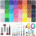 Luxe Strasssteentjes-set - 32.000 stuks - 40 kleuren - XXL DIY Strassstenen-set met 3× 10 ml lijm - Plaksteentjes voor kleding, mokken, schoenen & nagels - Hobbypakket - 0,3 cm