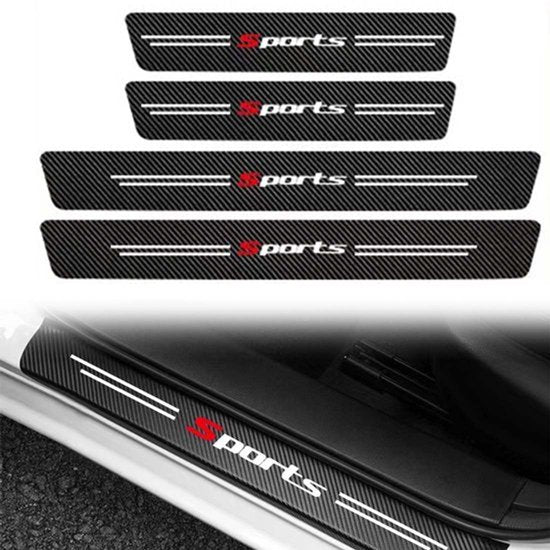 Set van 4 Auto Deursill Bumper Bescherming Carbon Fiber Auto Deursill Deursill Deursill Deursill Deursill Beschermers