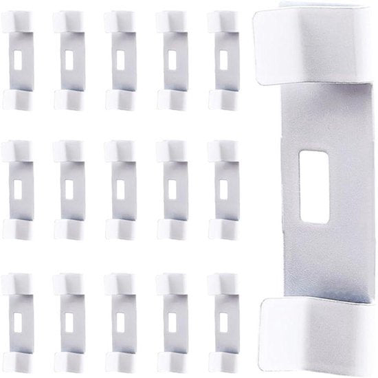 - Verticale jaloezieën reparatie set - Accessoires - Tinnen - Vervanging - Herbruikbaar - Metaal - Tabbladen - Haken - 16 stuks - Zilver - Bevestigen - Geschikt voor verticale jaloezieën