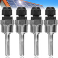Thermowell dompelhulzen 8 x 50 mm 4 stuks met G1/2 inch schroefdraad - Beschermingsbuizen voor temperatuursensor.
