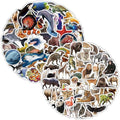 100 Dier Stickers - Kinderen - Multikleur - Marine en Bos Dieren