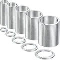Sleutelringen Assortiment 15mm 20mm 25mm 30mm 35mm - 100 stuks, Sleutelhangers van Roestvrij Staal - Kantoor, Huis, Auto Organisatie