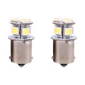 Set van 2 witte BA15S R5W 1156 LED-remlichtlampen met 8 SMD 5050-dioden voor helder en energiezuinig autoverlichting