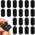 20 stuks Clip-On Ferriet, Ferriet Kern Bead Kern RFI EMI Geluid Reducer Kabel Klem Clip Filter voor Kabel met een Diameter van 7mm (Zwart)