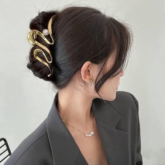 Metalen haarklauwclips, zilver, vintage design, haaraccessoires voor vrouwen en meisjes met dun en dik haar