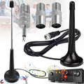 Telescopische DAB FM-radioantenne - Binnen radio-antenne - Digitale radio-antenne - Magnetische Basis - 3 x adapters - 3 m verlengkabel
