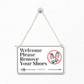 Trek je schoenen uit-bord, 25x15cm acryl Trek je schoenen uit-bord met touw, waterdicht Geen schoenen-bord voor thuis, kantoor, café, restaurant, voordeur