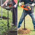 ® Grondboor, ⌀ 60 mm Grondboor met Adapter, 80 cm Grondboor, voor Het Boren Gaten, Planten Bomen