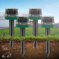 Ultrasoon mollenverjager op zonne-energie 4 stuks IP65 voor gazon en tuin