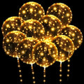 LED ballonnen, 10 stuks, 24-inch, gekleurde lampjes, bruiloftsdecoraties, herbruikbaar, Valentijnsdag, bruiloften, Kerstmis, verjaardagsfeest.