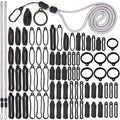 35 Stuks Anti-Verloren Lanyard Set - 30 Siliconen Ringen en 5 Verstelbare Lanyards