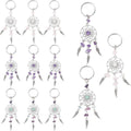 - Sleutelhangers Dromenvanger - Feestelijk - 10,7 cm - Veerkwasten - Stenen Kralen - Tibetaanse Stijl - Bruiloft - Verjaardag - Geschenk - Decoratie - Geschikt voor - Multikleur - 12 stuks