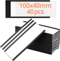 ® 40 stuks magnetische etiketten 40 mm x 100 mm, magnetische naamplaatjes voor etikettering, met papieren beschermfolie, voor whiteboard met metalen plank