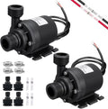 Pakket van 2 12V Waterpomp, Dompelpomp, Kleine Borstelloze Pomp, Water Afvoeren, 800L/H 5 m, voor Fontein, Zwembad, Aquarium, Vissentank, Zonne-energie Circulatiesysteem, Water Circulatiesysteem