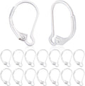 50 stuks 925 sterling zilver vergulde oorbelhaken met hendel, messing, 10 x 15,5 mm - Voor sieraden maken en DIY-projecten