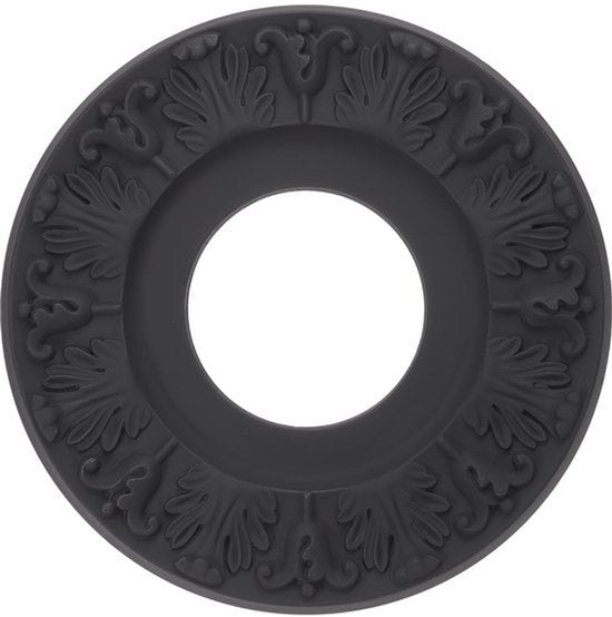 Plafond Medaillon 10" OD x 10" ID - PU Decoratief voor Plafondlampen - Zwart
