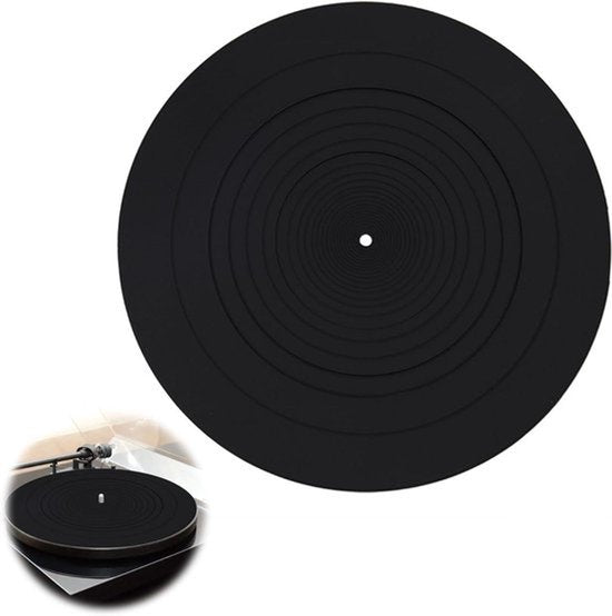 Platenspeler Mat 30cm - Antistatisch en Antislip - Silicone Draaitafelmat - Vervangende LP Slipmat