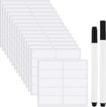 150 stuks Non-Iron Kledinglabels 2 Permanente Stofmarkeringen, Schrijfbare Zelfklevende Naamlabels Waterdicht Gepersonaliseerde Waslabels voor Verzorgingshuis Dagopvang Kamp (Wit)