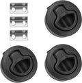 Flush Pull Klink - Diameter 61mm - 3 STKS - Gat Maat 50mm - RVs Campers Schepen - Boot Klink Lock - Zwart - Geschikt voor Dikte 2-21mm - Toepasselijk Materiaal