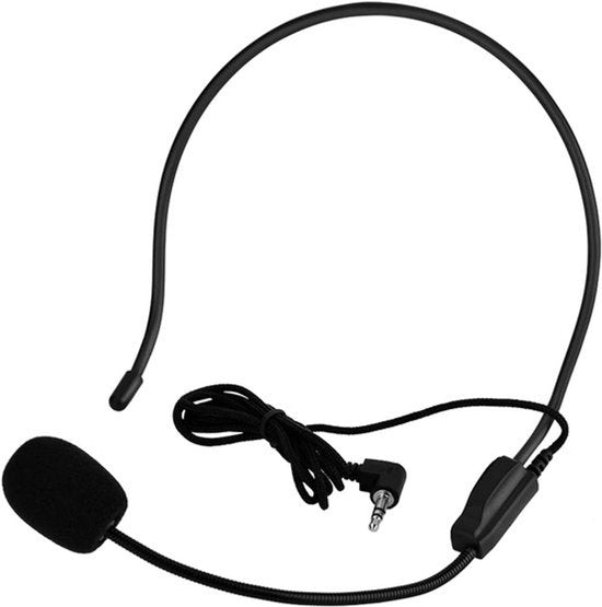 Hoofd Gemonteerde Bedrade Microfoon met 3.5mm Jack voor Voice Versterker .