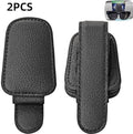 2 stuks- brillenclip voor in de auto - Kaarthouder - Brillenhouder - Magnetische opbergclip - Zonnebrilclip voor in de auto - Accessoire voor de zonneklep - Geschikt voor het opbergen van brillen in de autozonneklep - Zwart - 10*4,5*4 cm