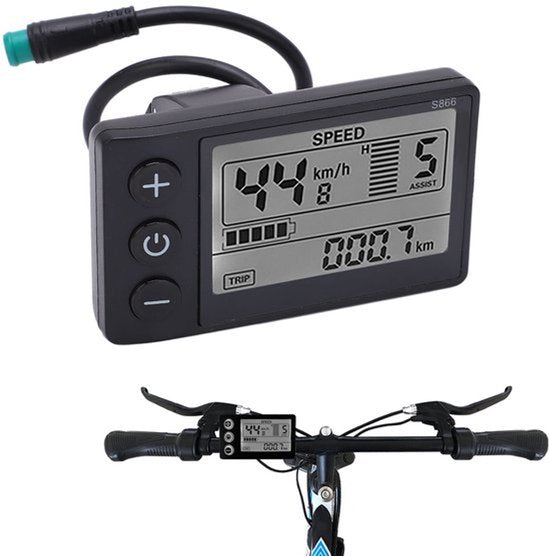 ONF3 - Lcd-scherm Elektrische Fietsen - Waterdichte Fietscomputer - Eenvoudige installatie - Geschikt voor 24V 36V 48V - Fietscomputer voor E-bi...
