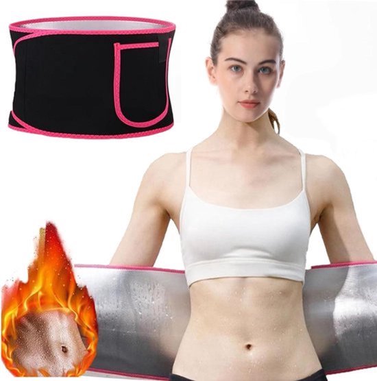 Neopreen Sauna-Zweetriem Tailletrainer voor Dames en Heren - Verstelbare Heuptrimmer voor Gewichtsverlies - Verhoogt Transpiratie - Tailletrimmers voor Training, Hardlopen en Meer