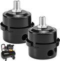 2 stuks Compressor Geluidsdemper Filter, Metalen Luchtcompressor Luchtfilter, 1/4" PT 12mm