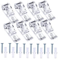 8 Sets Vouwgordijn, P Clip, Plastic Roman Blind, Kettingkoord, P Klemmen, Kindveiligheid, Rolgordijn Clips voor Gordijnen met 8 Schroeven en 8 Plastic Kolommen