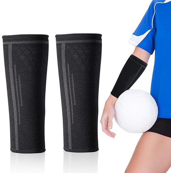 2 Stuks Volleybal Armbeschermers Elastische Mouwen Volley Sport Volleybal Manchet Arm Unisex Volleybal Manchetten Elastische Elleboogmouwen Armmanchet. L