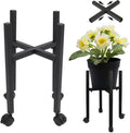 Verstelbare plantenbakstandaard, moderne plantenbakstandaard met wielen, plantenbak voor binnen en buiten, metalen plantenrek, organizer, plantenbakstandaard voor tuin en terras