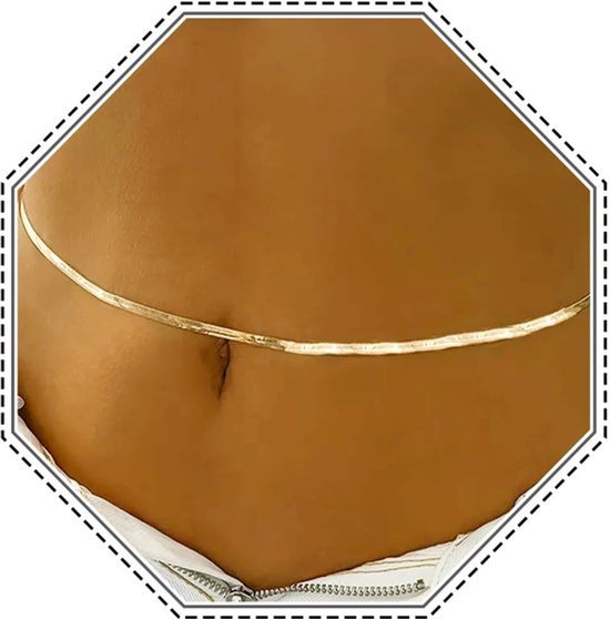 Boho Body Chain Gouden Slang Taille Kettingen Strand Buik Ketting Verstelbare Feest Body Sieraden Voor Vrouwen en Meisjes
