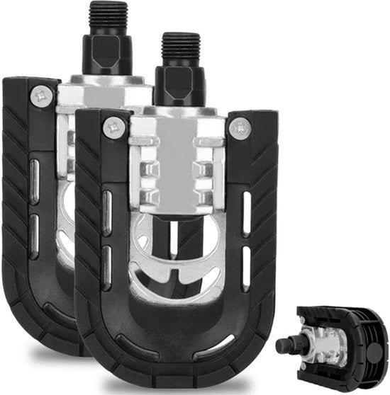 Fietspedalen Vouwpedalen: Fietspedalen met Antislip en Reflectoren, Vouwpedalen Aluminium Fietspedalen voor Alle Soorten Fietsen, Pedelec, MTB, Vouwfiets, Racefiets