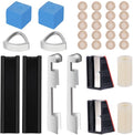 32-delige reparatieset voor poolkeuen met 2 clubtipclips, 20 clubtips, 2 shapers, 2 krijtblokjes, 2 hulzen, 2 schaafmachines, voor reserveonderdelen voor biljartkeuen