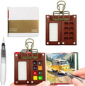 Pocketartist Reisset, Draagbaar Aquarelpalet, Schetsboek, Palet, Mini Palet, Aquarel met Bindclips, Draagbaar Schilderpalet, Schilderset voor Schilders, Kunstenaars en Studenten