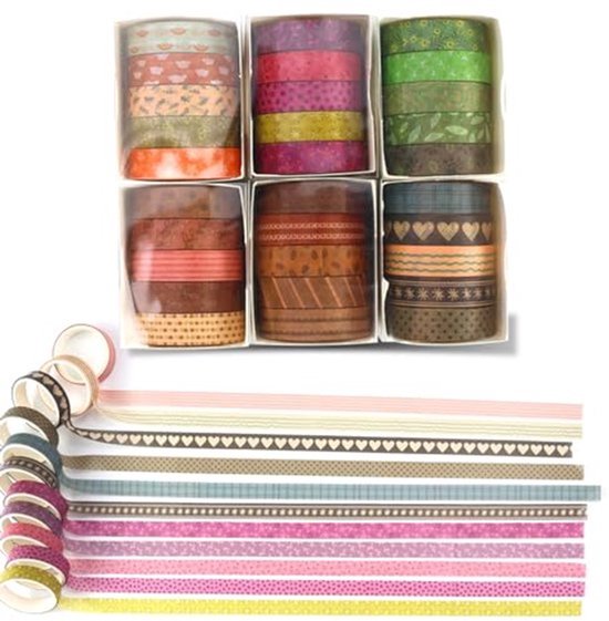30 Rollen Washi Tape Set en 1 Vlinder Sticker, Kleurrijke Plakband, Creatieve Basis Dunne Decoratieve Ribbons voor Kunst, DIY Knutselen, Bullet Journals, Planner, Scrapbooking, Verpakking